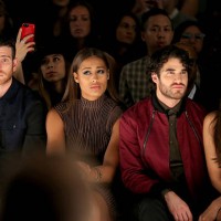 Bryan Greenberg, Skylar Diggins, Darren Criss and Hannah Simone attend the Richard Chai LOVE & Men's fashion show during Mercedes-Benz Fashion Week...