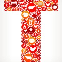 buchstabe t grill party symbol muster hintergrund - junk food stock-grafiken, -clipart, -cartoons und -symbole