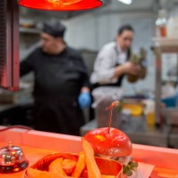 burger ready to be served - junk food stock pictures, royalty-free photos & images