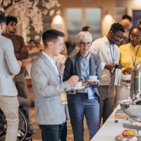 business people at banquet - food stock pictures, royalty-free photos & images