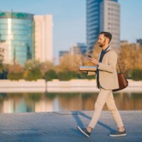 businessman with pizza after work - junk food stock pictures, royalty-free photos & images