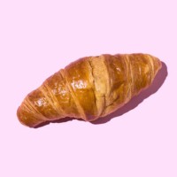 butter croissant with hard shadow on pink background. industrial pastry concept, calories, fattening, fat, cholesterol, delicious, sugar - junk food stock pictures, royalty-free photos & images