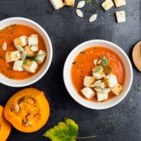 butternut squash cream soup - food stockfoto's en -beelden