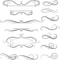 calligraphic swirl - home decoration stock illustrations