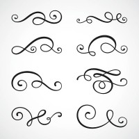 calligraphy swirls - fashion stock illustrations