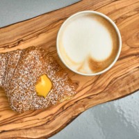 cappuccino and custard brioche - junk food stock pictures, royalty-free photos & images