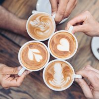 cappuccino art - coffee stock pictures, royalty-free photos & images