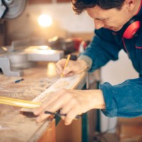 carpenter in his workshop - home decoration stock pictures, royalty-free photos & images