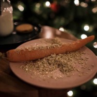 carrots milk and reindeer food left out for santa at christmas - food stock pictures, royalty-free photos & images