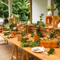 catering table for a special occasion/party. - garden decoration stock pictures, royalty-free photos & images