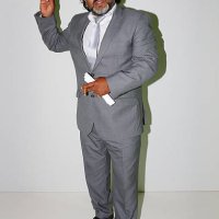 Celebrity impersonator of Diego Maradona attends the Ewa Herzog show during the Mercedes-Benz Fashion Week Berlin Spring/Summer 2016 at Brandenburg...