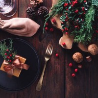 cena de navidad mesa - home decoration fotografías e imágenes de stock