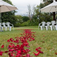 ceremony decorations and set up - garden decoration stock pictures, royalty-free photos & images