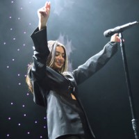 Charli XCX performs onstage during the iHeartRadio Z100 Jingle Ball 2021 Pre-Show on December 10, 2021 in New York City.