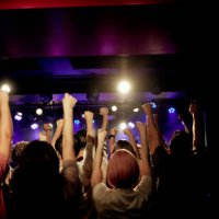 cheering fans raising their arms in concert. - concert stock pictures, royalty-free photos & images