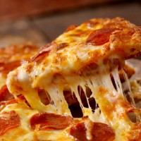 cheesy pepperoni pizza - food stock pictures, royalty-free photos & images
