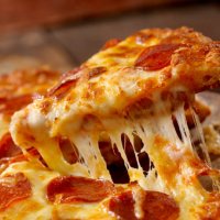 cheesy pepperoni pizza - junk food stock pictures, royalty-free photos & images