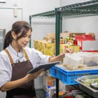 chef checking stock in storage room - food stock pictures, royalty-free photos & images