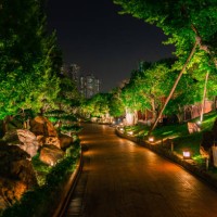 chi lin nunnery ist ein großer buddhistischer tempelkomplex in diamond hill, kowloon, hongkong. - garden decoration stock-fotos und bilder