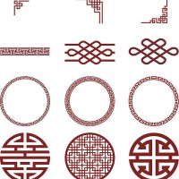 chinese paper and traditional pattern - home decoration stock illustrations