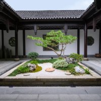 chinese style garden building interior - garden decoration stock pictures, royalty-free photos & images