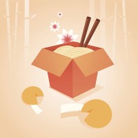 chinese takeout - junk food stock illustrations