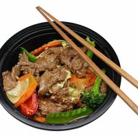 chinese takeout: beef stir fry - junk food stock pictures, royalty-free photos & images