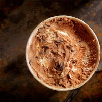 chocolate, vanilla swirl with chocolate chunk ice cream - junk food stock pictures, royalty-free photos & images