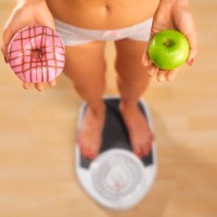 choice of good food or bad food - junk food stock pictures, royalty-free photos & images