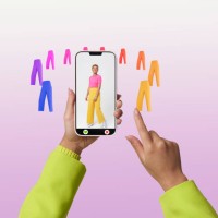 choosing augmented clothing options - fashion stock-fotos und bilder