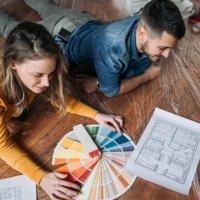 choosing the right color - home decoration stock pictures, royalty-free photos & images