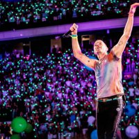 Chris Martin of Coldplay performs at Stadio San Siro, on June 25, 2023 in Milan, Italy.