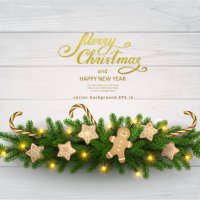 christmas background with fir tree - home decoration stock illustrations
