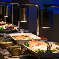 christmas buffet dinner - food stock pictures, royalty-free photos & images