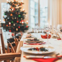 christmas dining table - food stock pictures, royalty-free photos & images