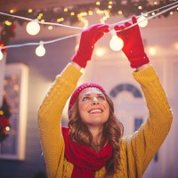 christmas is nearly here. - garden decoration stock pictures, royalty-free photos & images