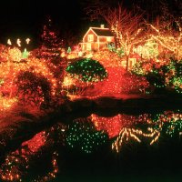 christmas lights - botanical gardens, shore acres state park - coos county, or - garden decoration stock pictures, royalty-free photos & images