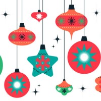 christmas ornaments isolated on white background - home decoration stock illustrations