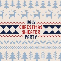 christmas sweater party poster - handmade seamless pattern - fashion stock illustrations