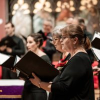 church choir during performance at concert - concert stock pictures, royalty-free photos & images
