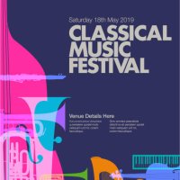 classical music poster - concert stock illustrations