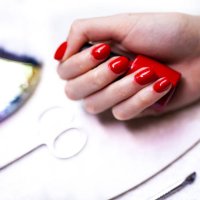 client at a beauty salon with freshly finished nails - nails art stock pictures, royalty-free photos & images