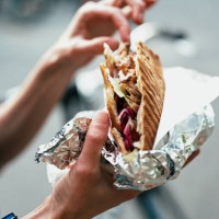 close-up of a doner kebab - food stock pictures, royalty-free photos & images