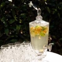 close-up of drink on table - stock photo - garden decoration stockfoto's en -beelden