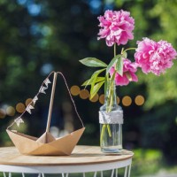 close-up of table decorations. garden party, summer festival, birthday party, baptism or wedding. - garden decoration stock pictures, royalty-free photos & images