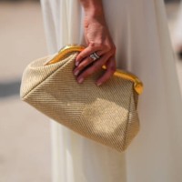 Close-up view of a bag, outside Elie Saa, during the Haute Couture Fall/Winter 2024/2025 as part of Paris Fashion Week on June 26, 2024 in Paris,...
