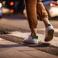 close up human legs walking on the crosswalk - fashion stock pictures, royalty-free photos & images