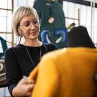 cloth designer working in her studio - fashion stock pictures, royalty-free photos & images