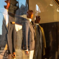 clothing store in milan, italy. - fashion stock pictures, royalty-free photos & images