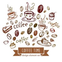coffee background. vector elements of design - coffee stock illustrations